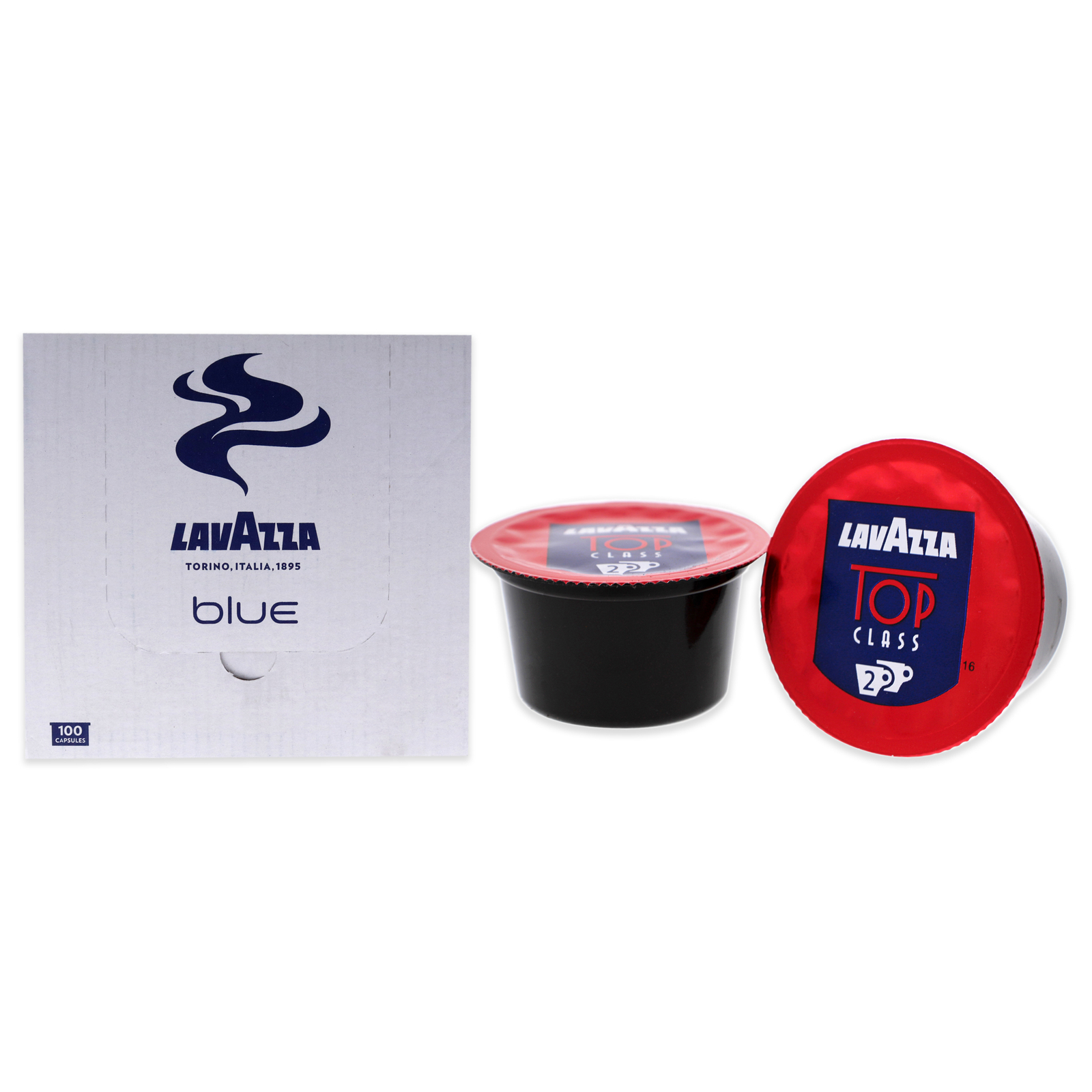 Blue Top Class 2 Roast Ground Coffee Pods by Lavazza – 100 Pods Coffee