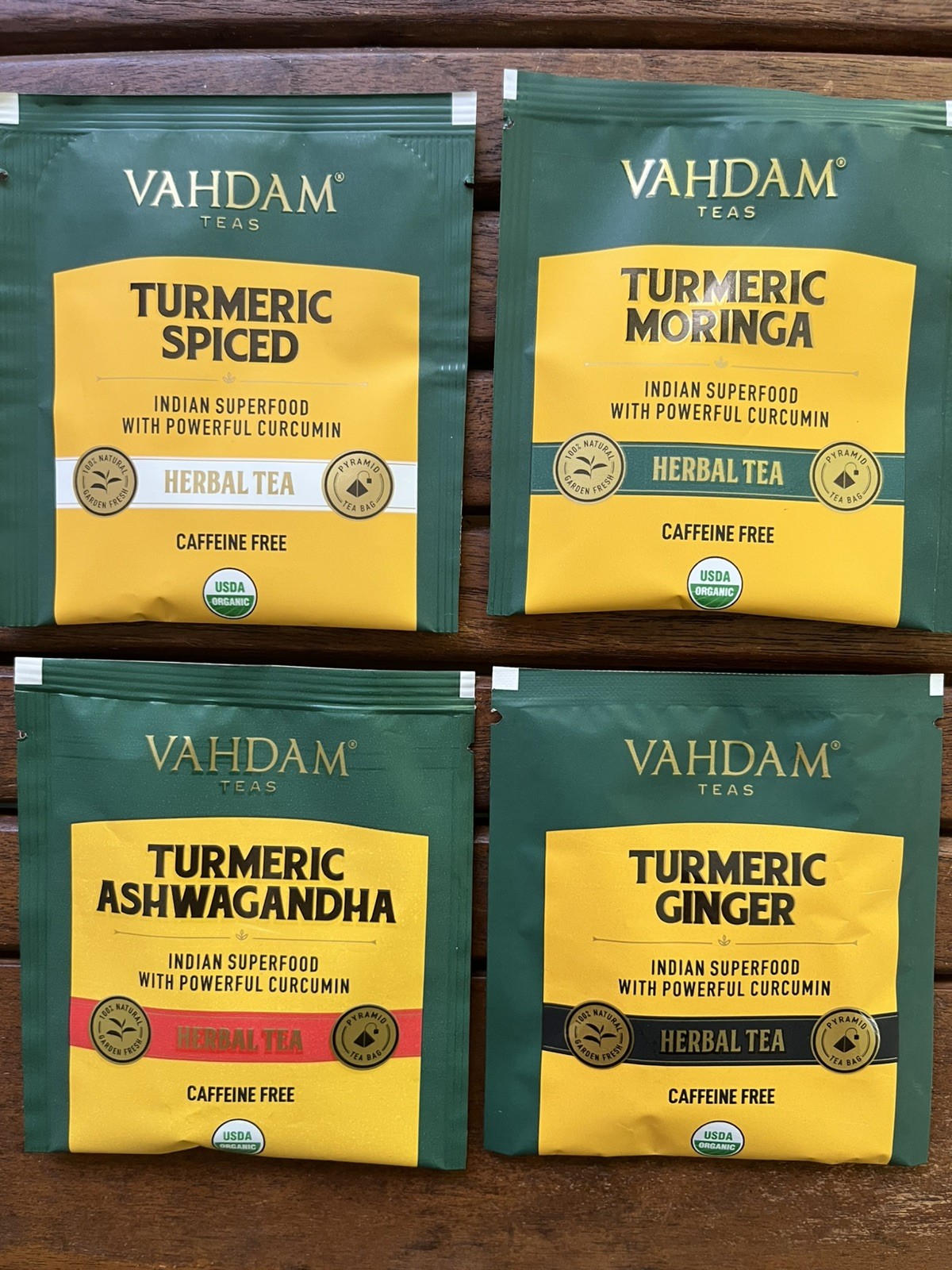 Vahdam India Infusions Turmeric Herbal Tea – Variety 4 Pack *Great to try them*