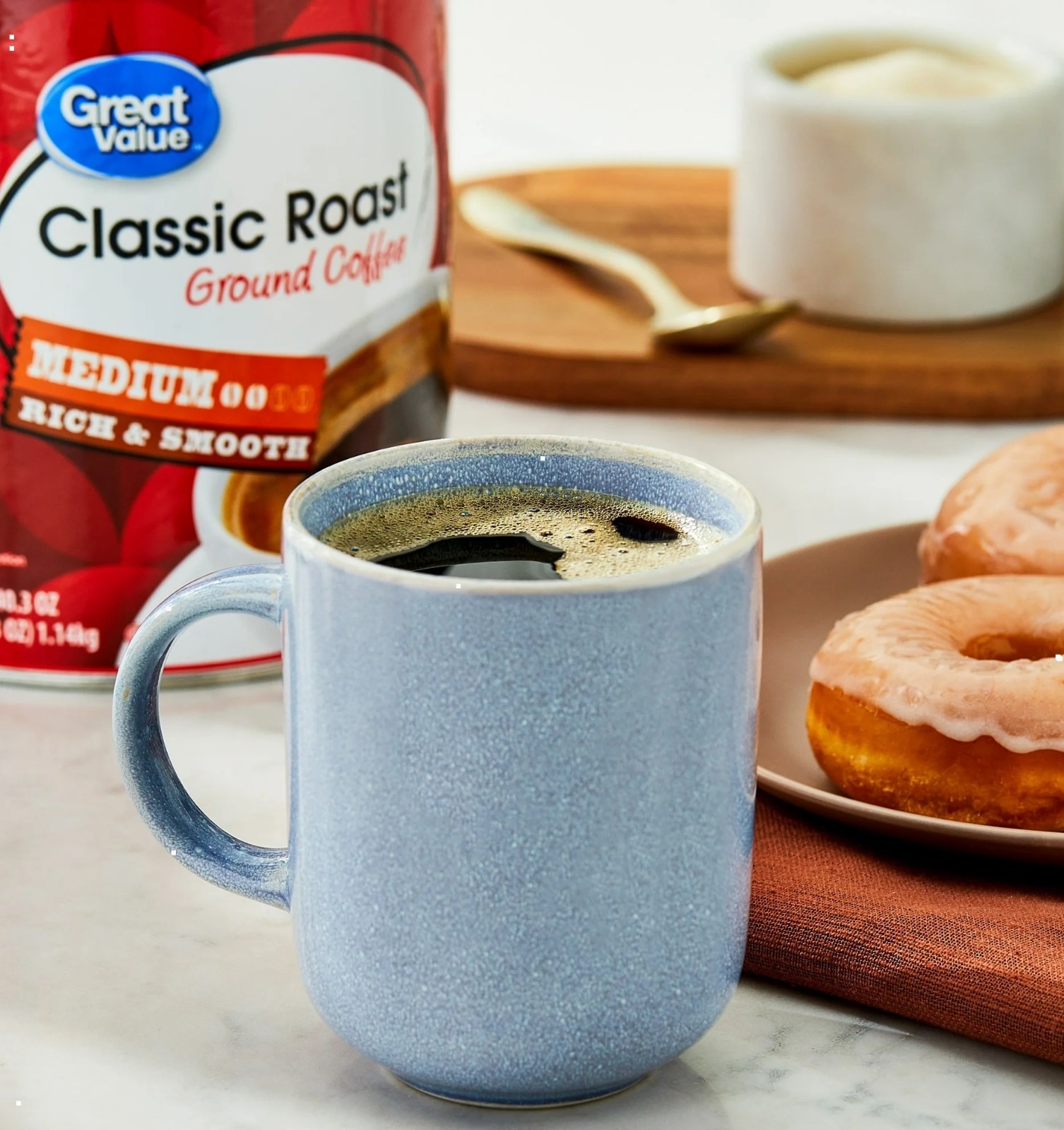 Great Value Classic Medium Roast Ground Coffee, 40.3 oz – Naturally Caffeinated