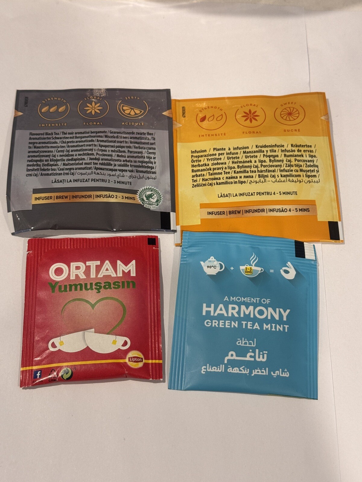 8 Lipton Premium Tea Bags Sachets Mixed Assortment. Fresh. New.