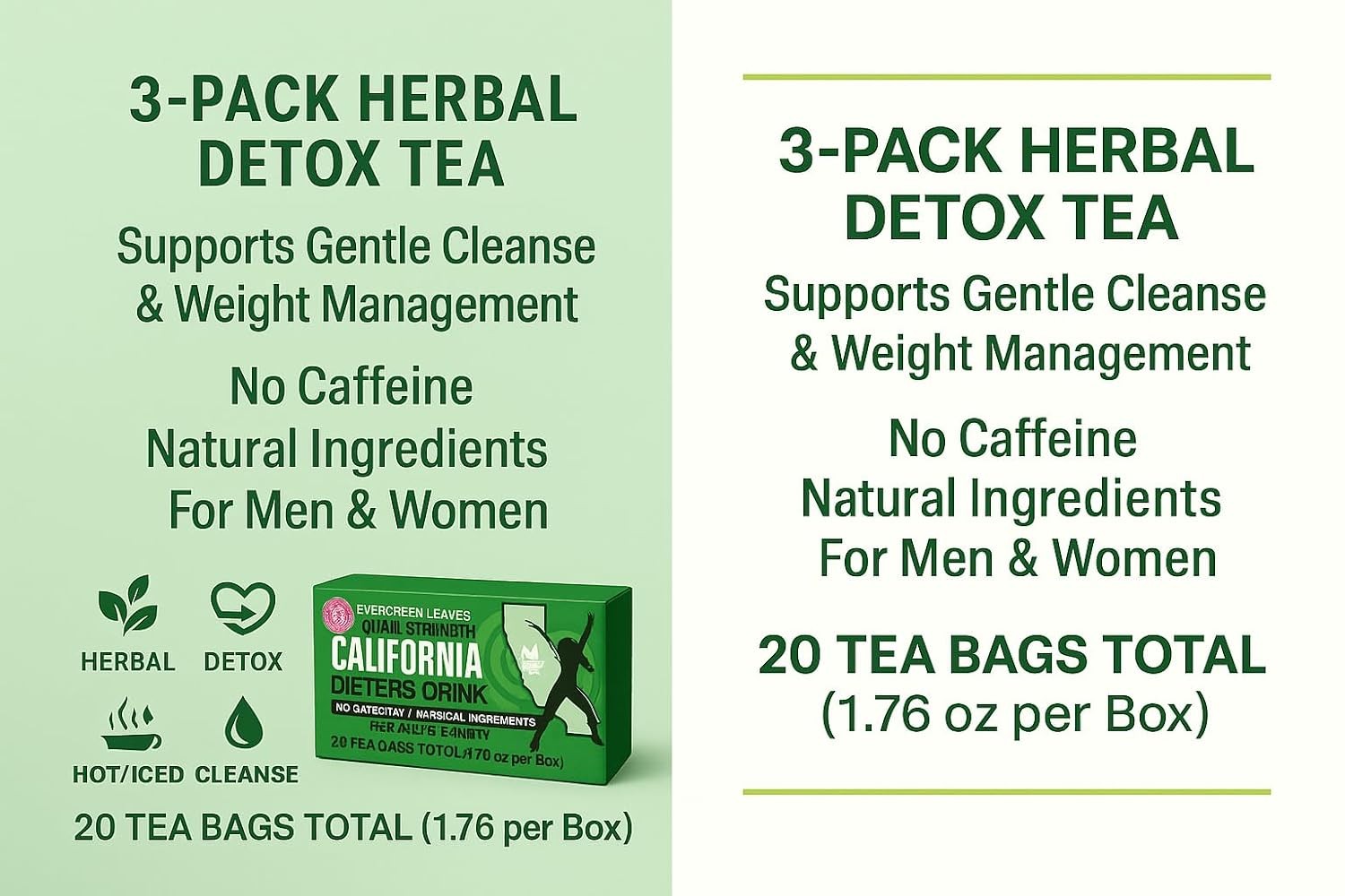 Extra Strength Diet Tea 3 Pack 1.76 Ounces California Dieter Tea Weight Loss