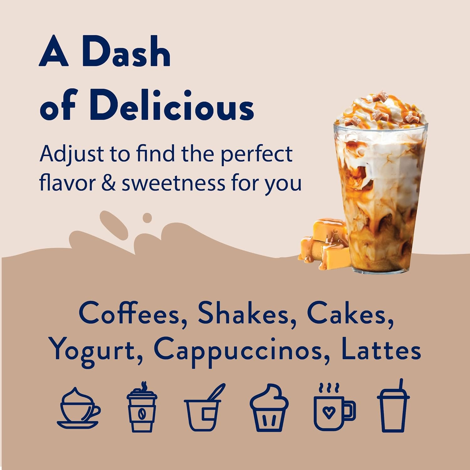 Sugar Free Coffee Syrup, Salted Caramel Coffee Flavoring Syrup, Zero Calorie Dri
