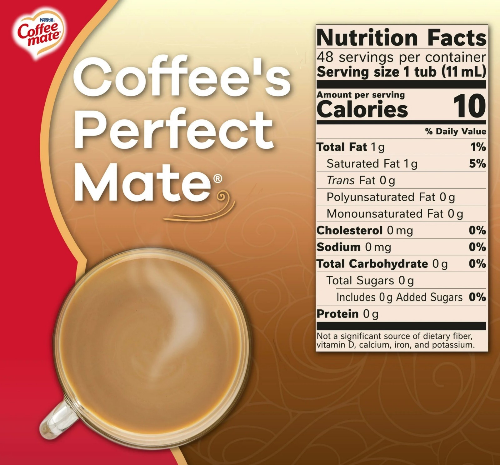 Nestlé Coffee Mate Original Liquid Coffee Creamer Singles,9 fl oz, 48 Pack