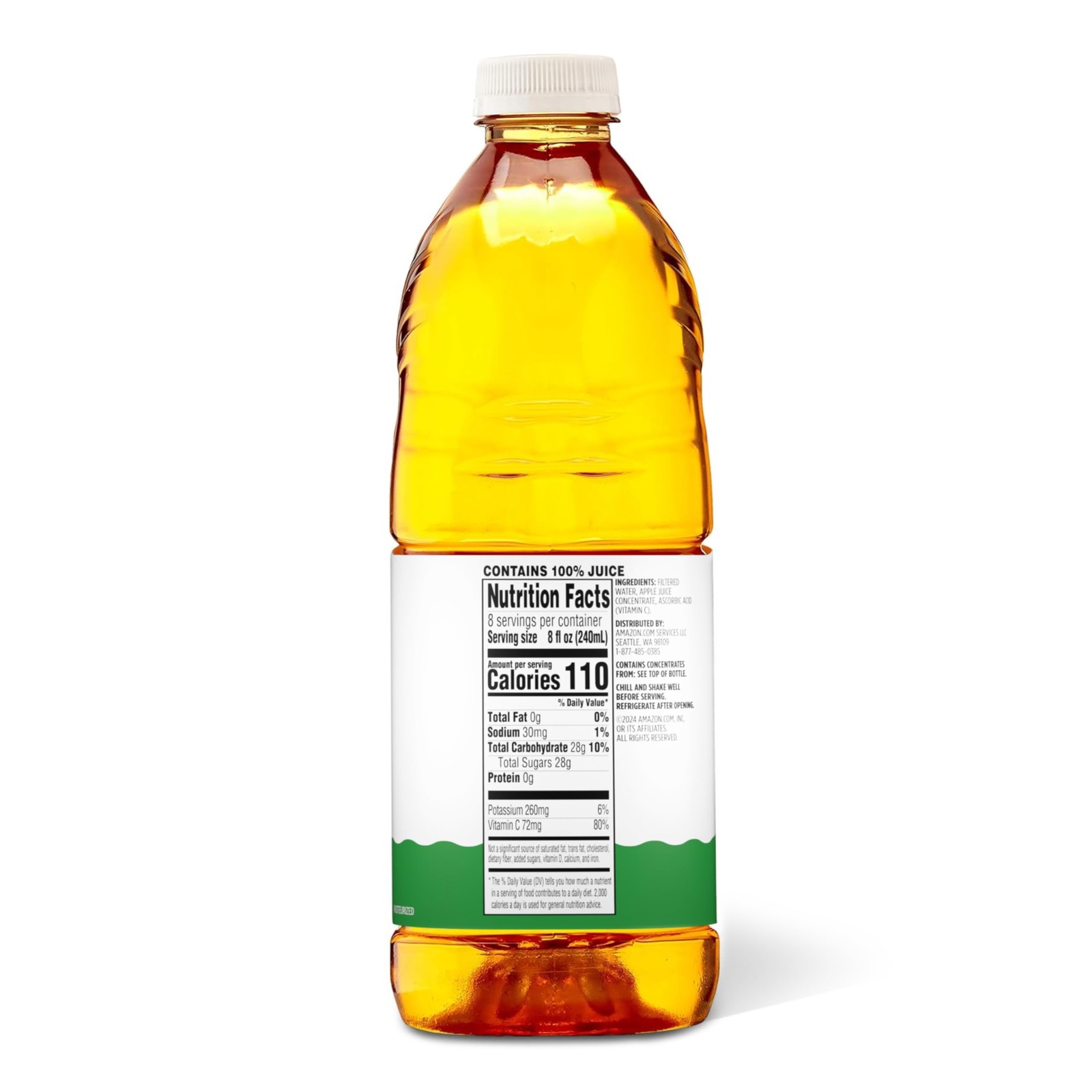 Apple Juice, Kosher & Caffeine Free, 64 Fl Oz