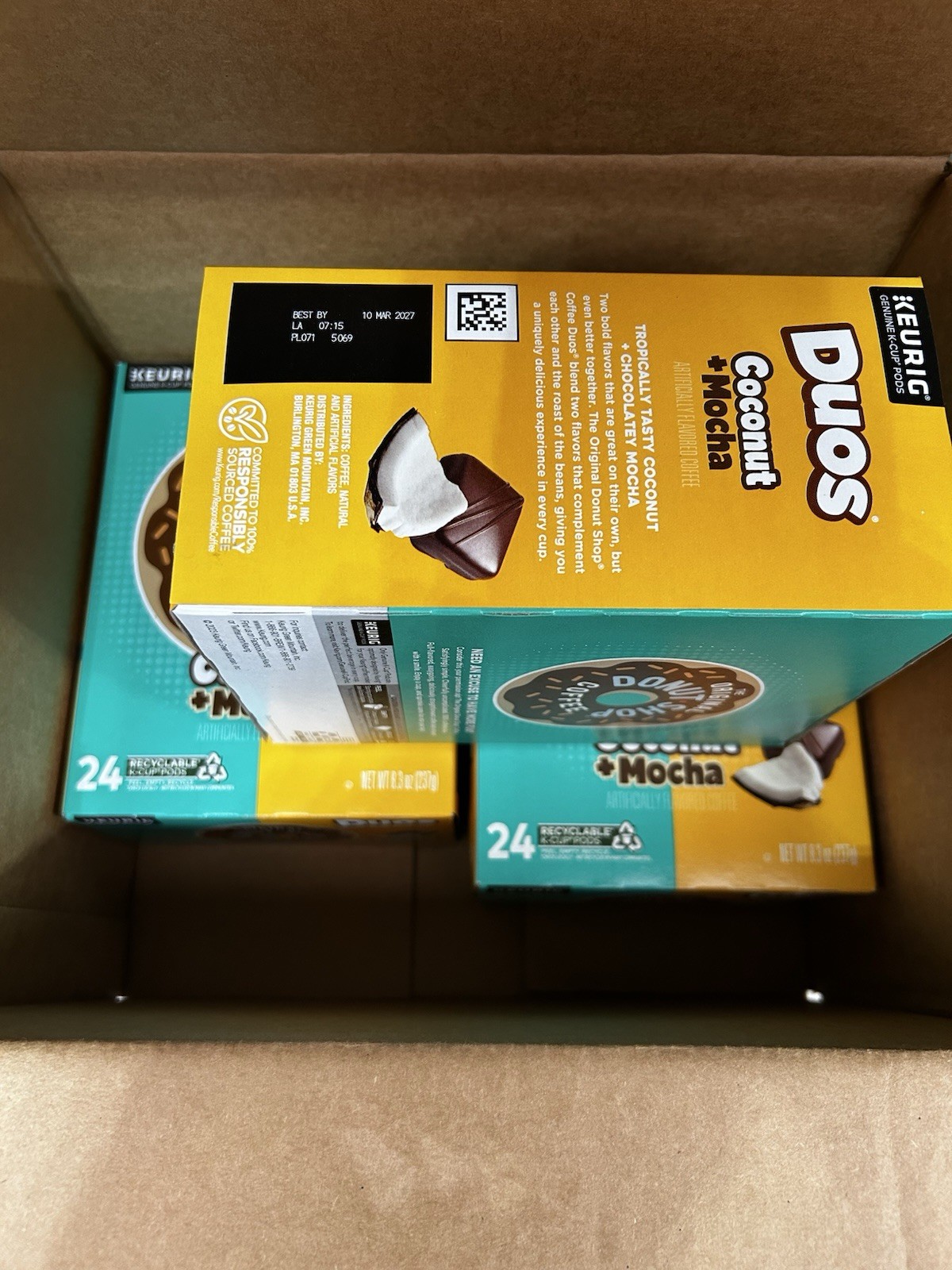 Lot of 3 24ct Original Donut Shop Coconut Mocha Keurig Coffee K-Cup 72 Pods