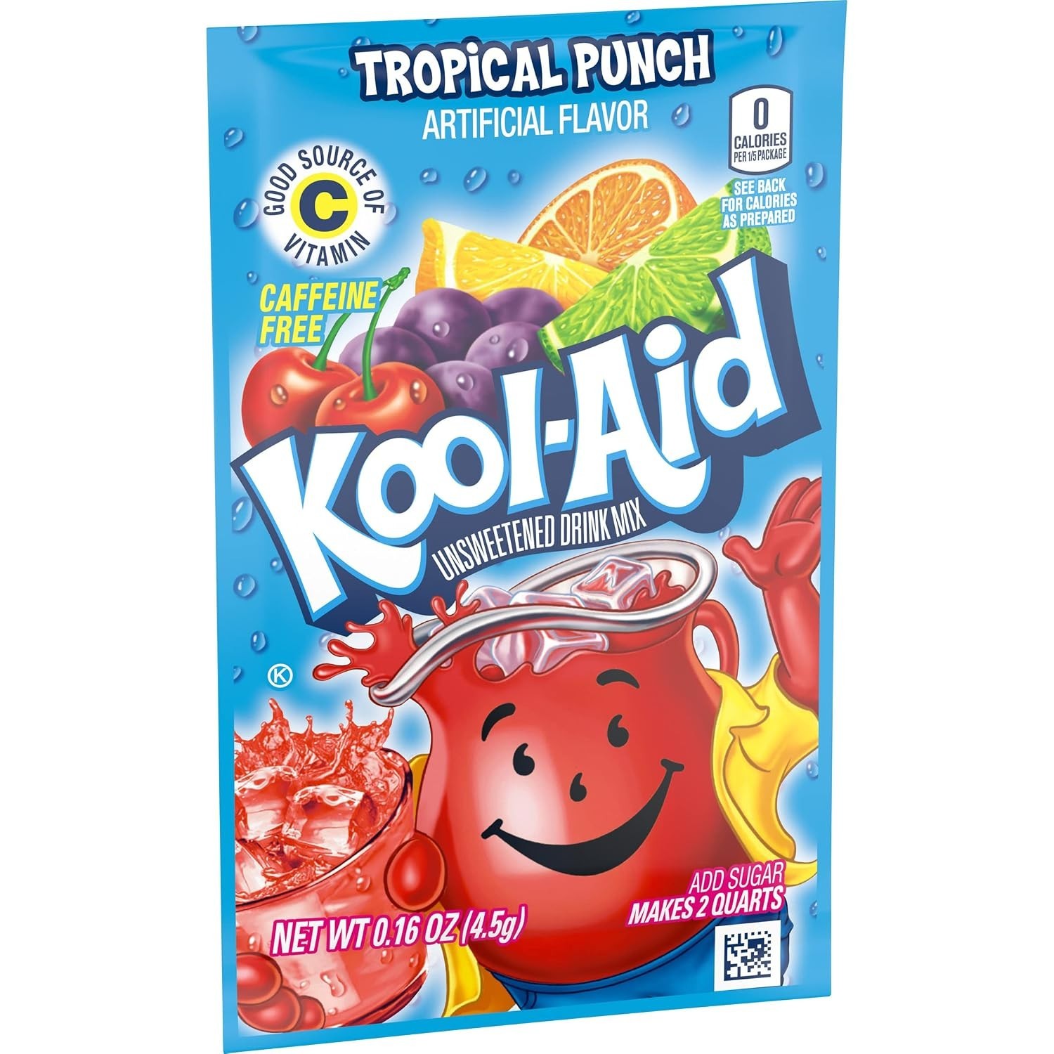 Unsweetened Tropical Punch Powdered Drink, 192 Count Packets