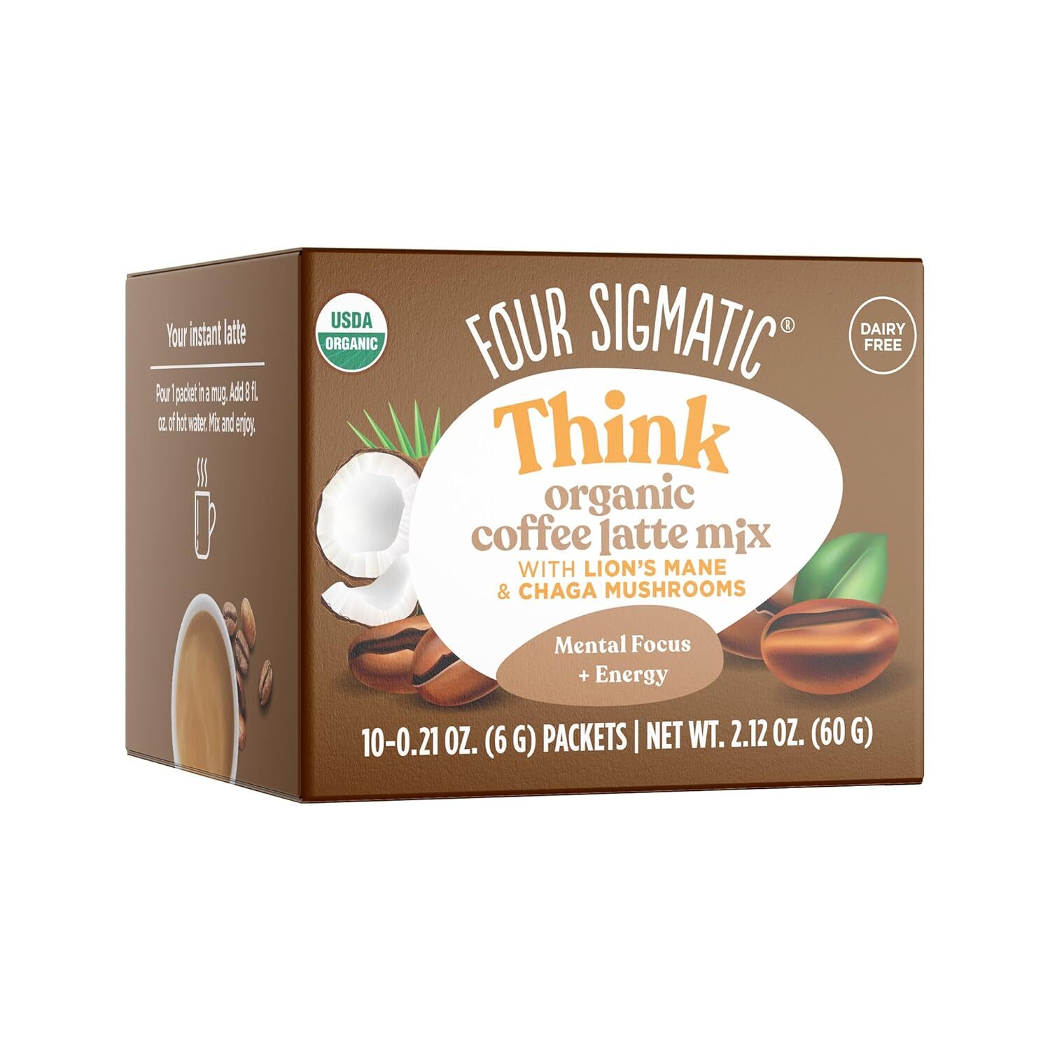 Four Sigmatic Coffee Latte Lions Mane 1 Each 10 ct
