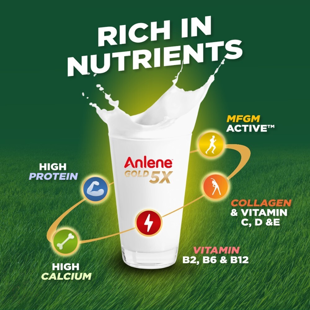 5 Packs 1kg Anlene Gold Calcium Protein Adult Milk Powder Free Shipping