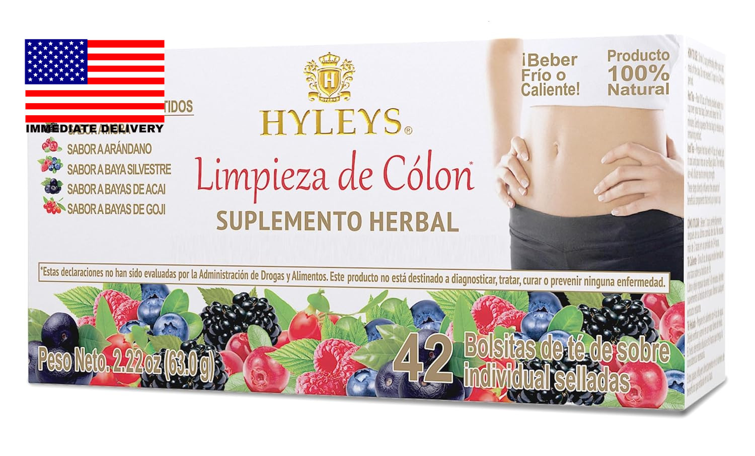 Colon Cleanse Tea, Assorted, 42 Individually Wrapped Herbal Tea Bags | Herbal De