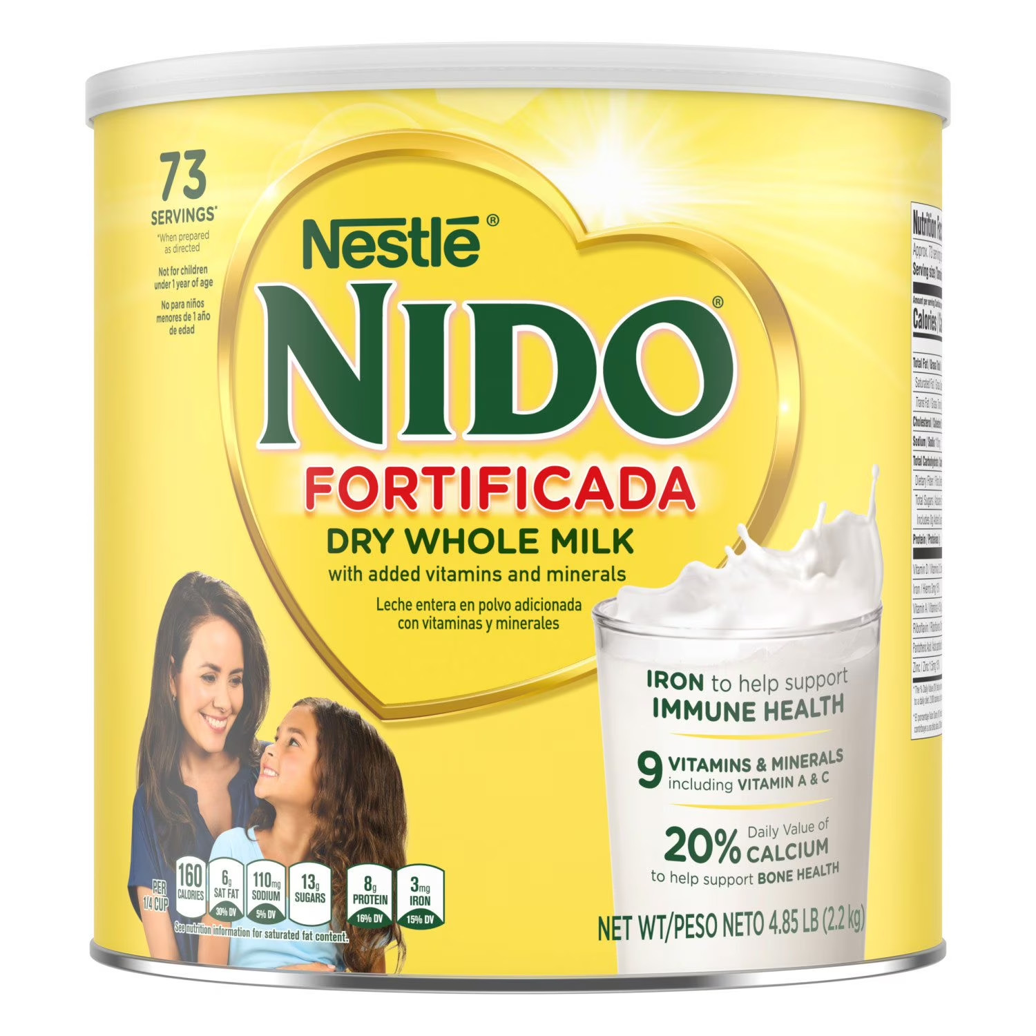 Nestle NIDO Fortificada Dry Whole Milk Powder 4.85 lb
