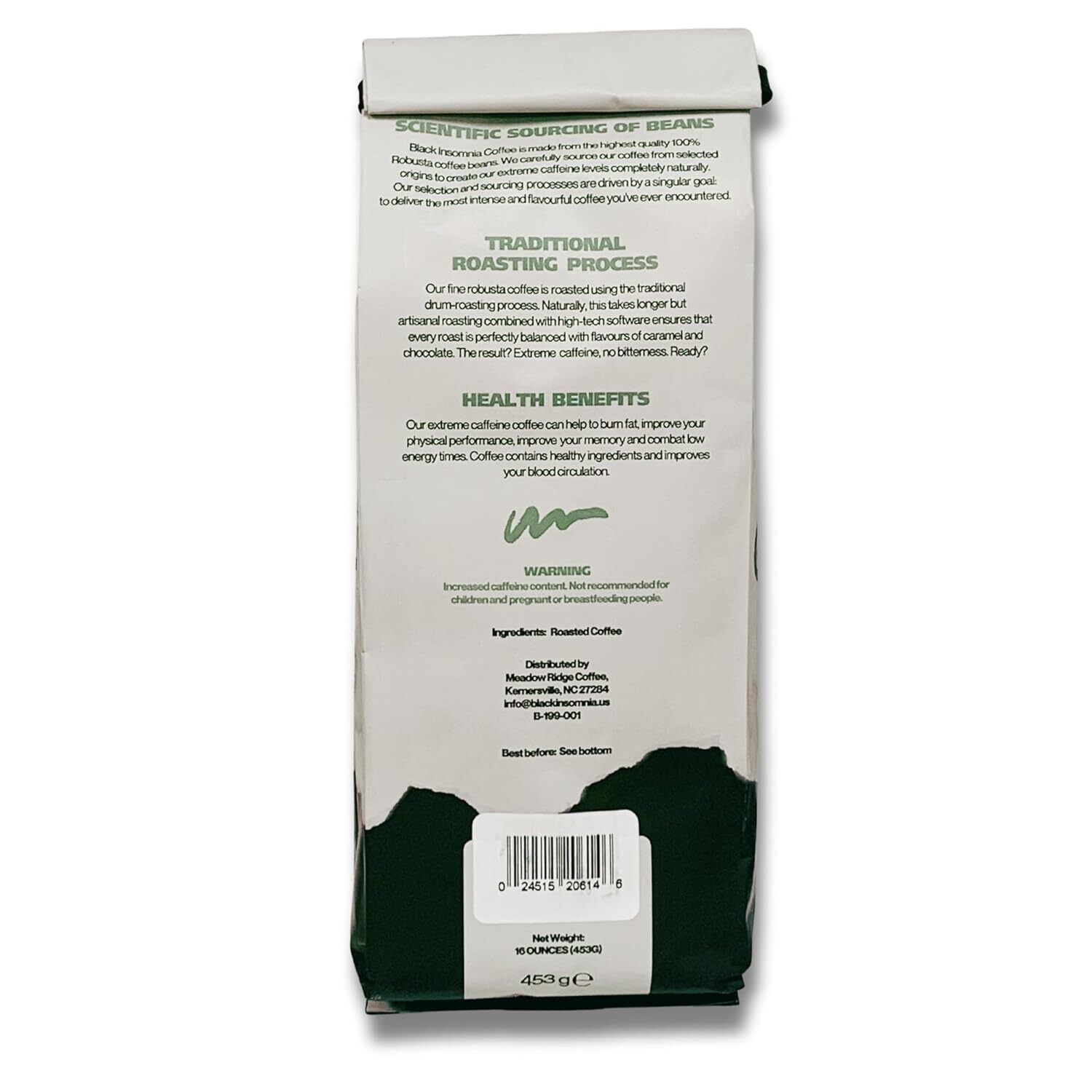 3lb -Black Insomnia Extreme Caffeine Ground Coffee – Strongest High Caffeinated