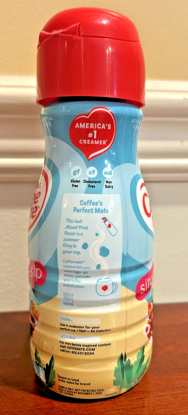 Nestle Coffee Mate 16oz Situation-Sip MIXED FRUIT Non-Dairy Creamer LMTD EDITION