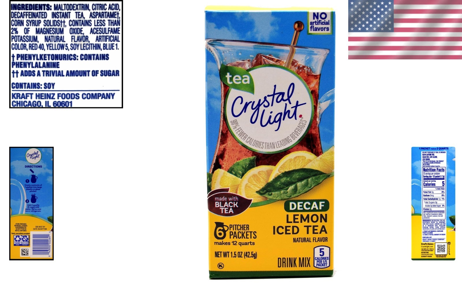Caffeine-Free Lemon Iced Tea Pack – Convenient Drink Mix for All Ages
