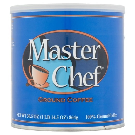 Master Chef Ground Coffee Medium Roast Naturally Caffeinated, 30.5 oz
