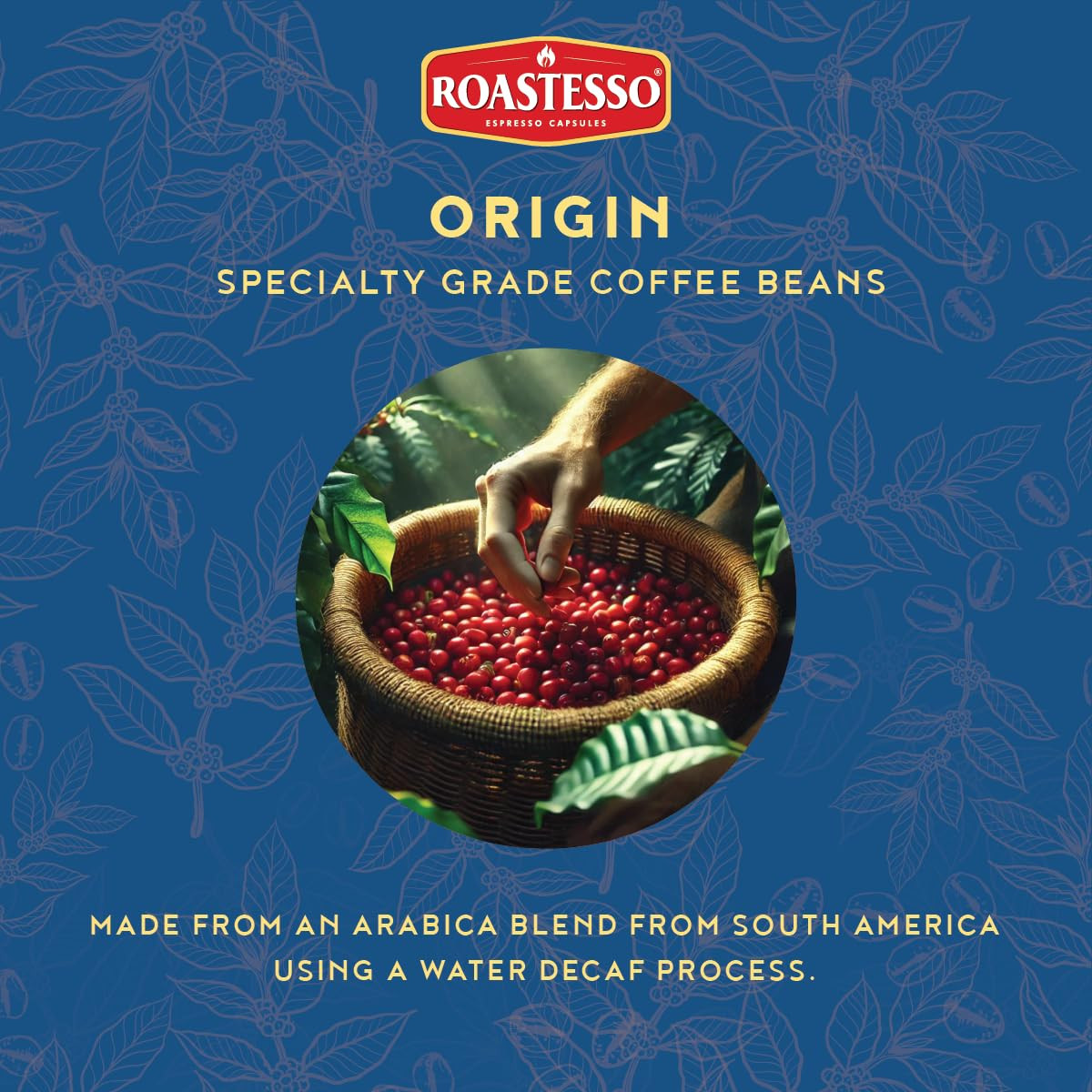 Roastesso, Aluminum Espresso Capsules, Sunset Decaf, Decaffeinated Pods, Compati