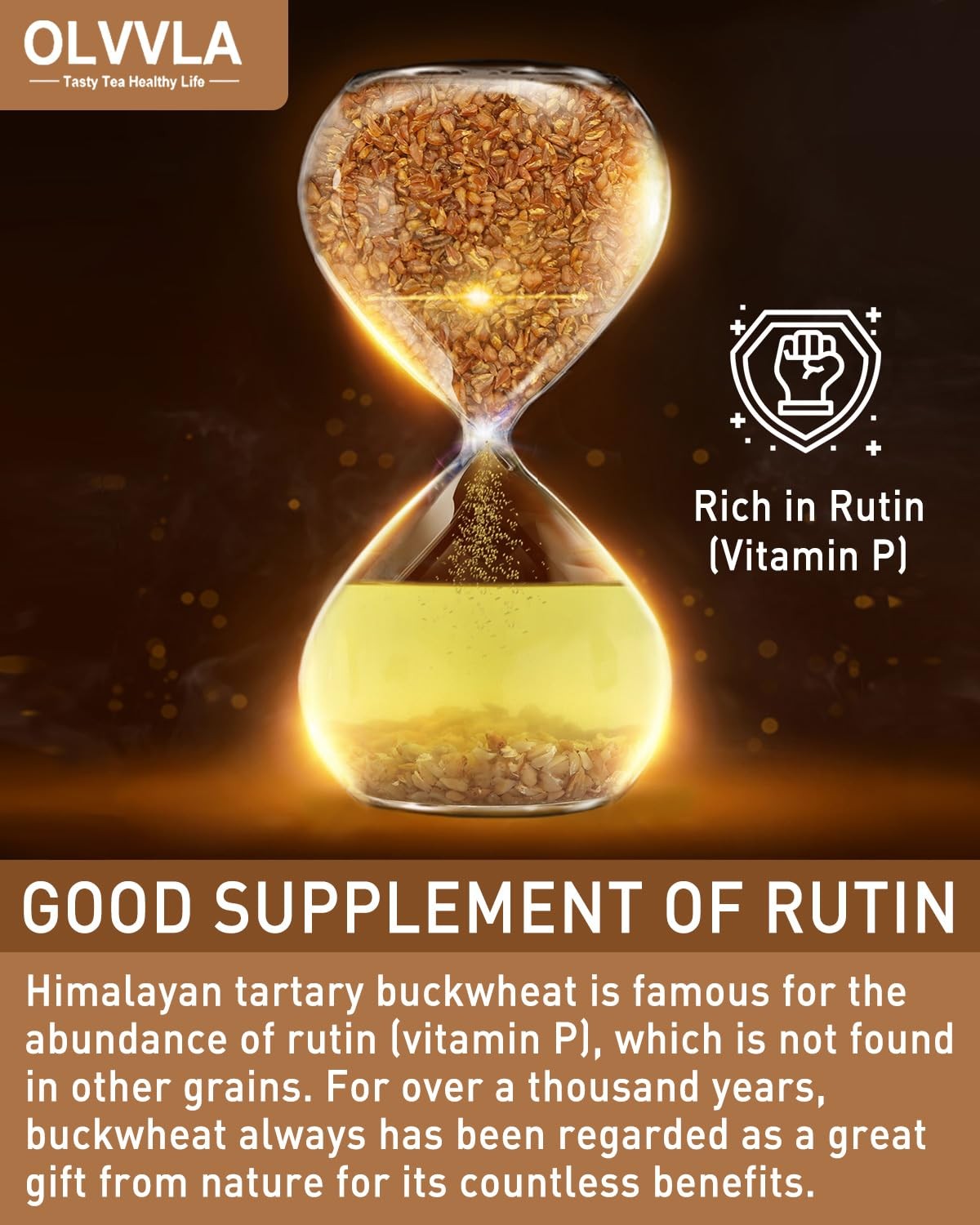 – Himalayan Tartary Buckwheat – 8oz/227g – Premium Roasted Buckwheat Tea – Gl…
