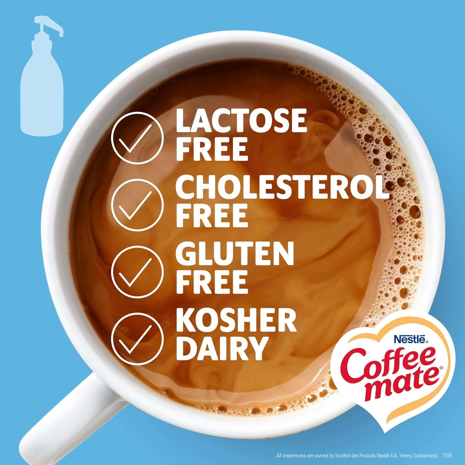Nestle Coffee Mate Coffee Creamer, French Vanilla, Concentrated Liquid Pump 50oz