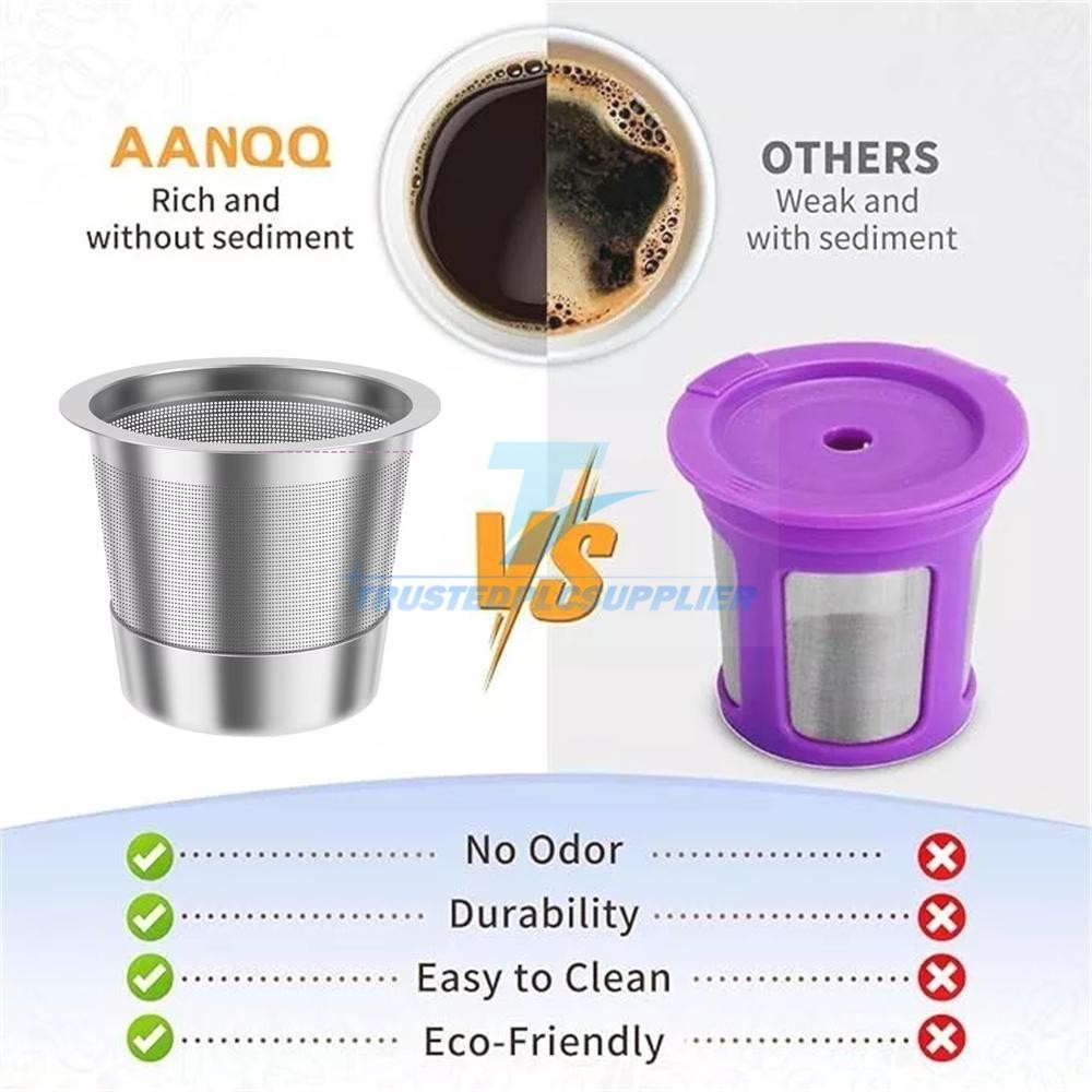 2/4 Pack K Cup Reusable Coffee Pods for Keurig: Stainless Steel Refillable K Cup