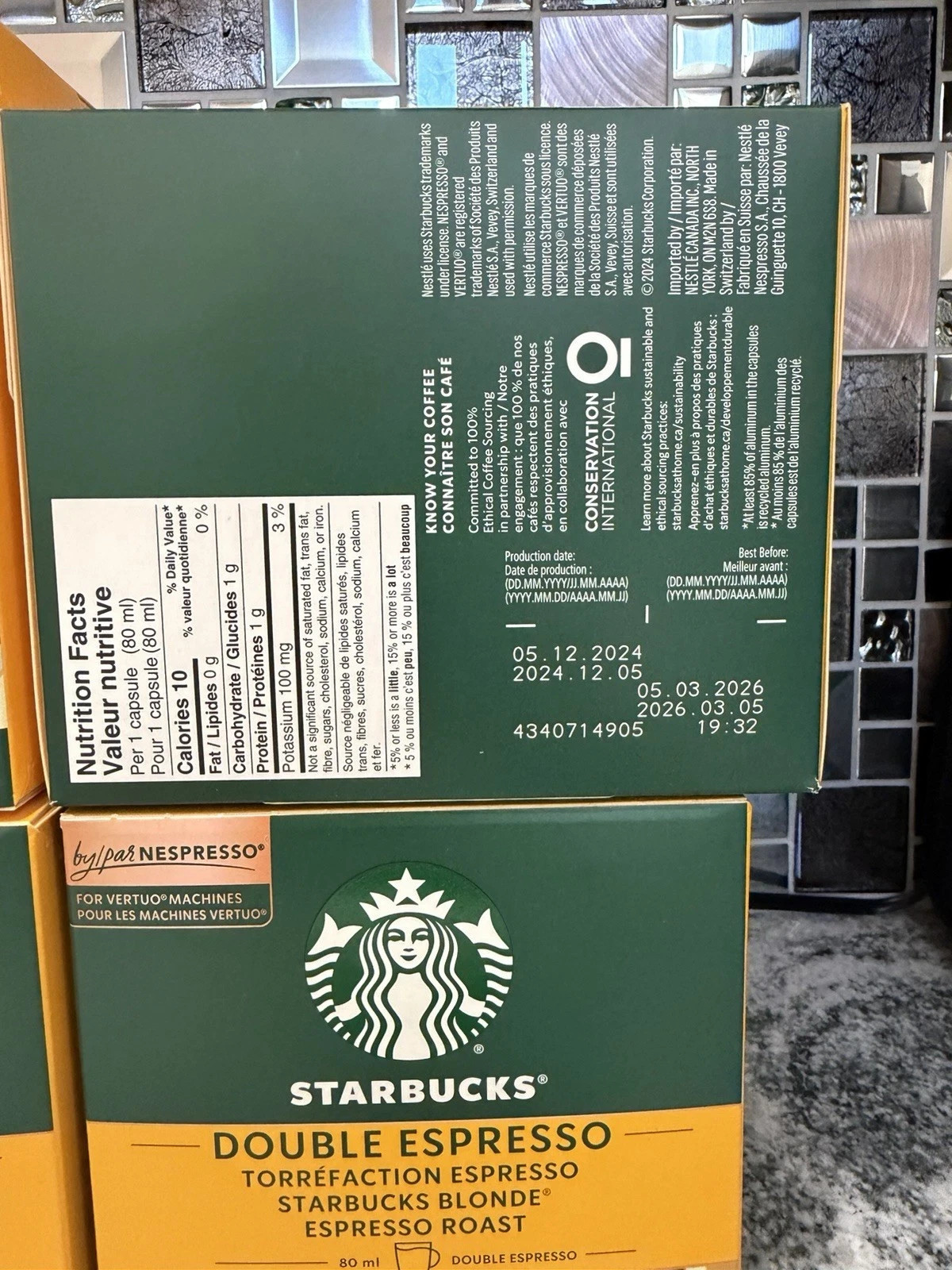 Starbucks Nespresso Double Espresso Blonde Roast, 64 Coffee Capsules