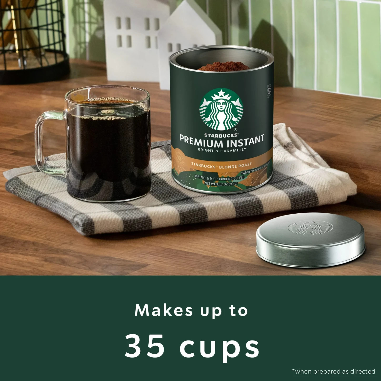 Starbucks Blonde Roast, Premium Instant Coffee, 100% Arabica 3 Tins 3 Pack
