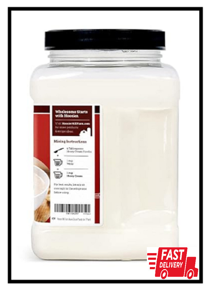 Hoosier Hill Farm Premium Heavy Cream Powder Jar, Hormone & Gluten Free, 1 Pound