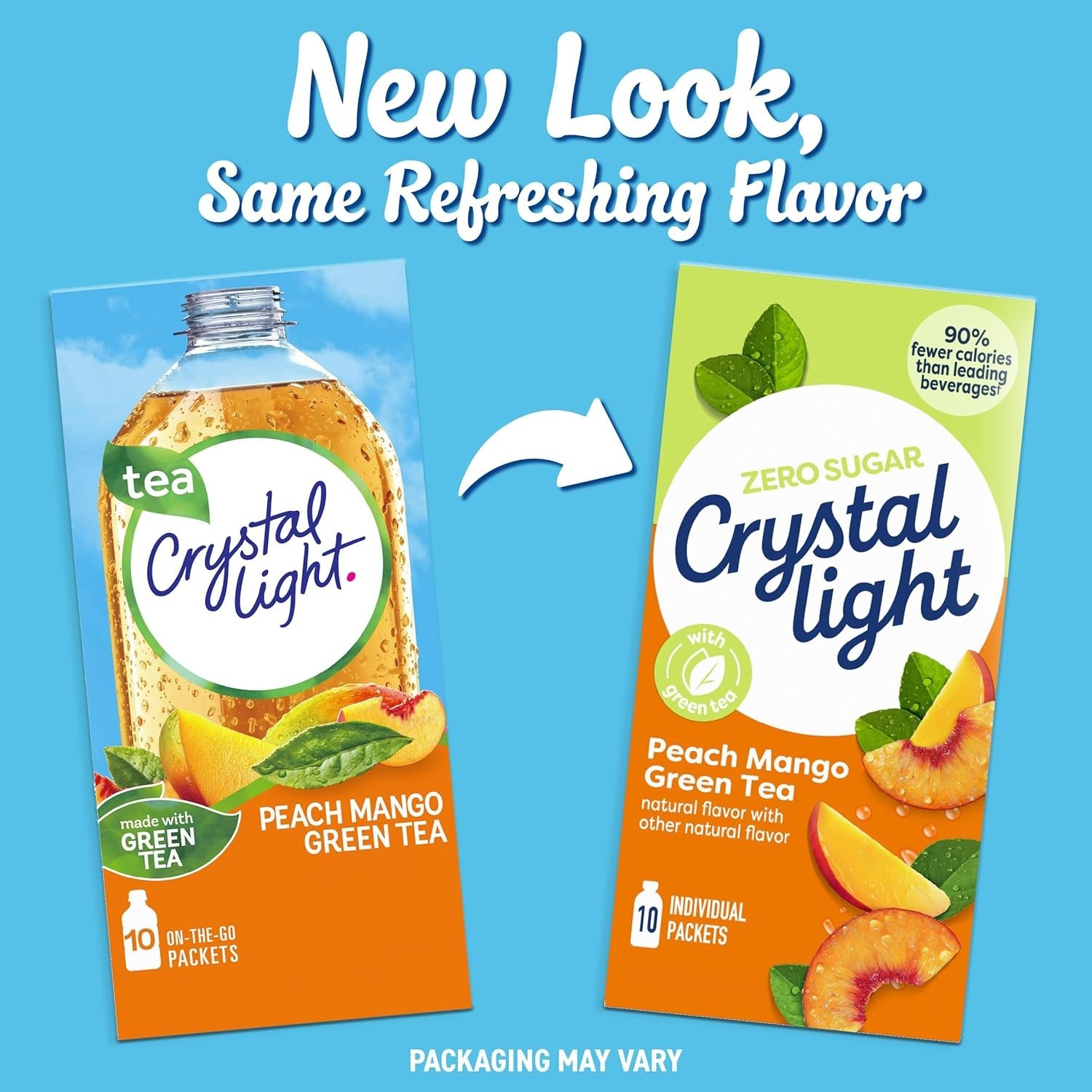 Convenient On-the-Go Peach Mango Green Tea Drink Packets – Gluten Free & Kosher