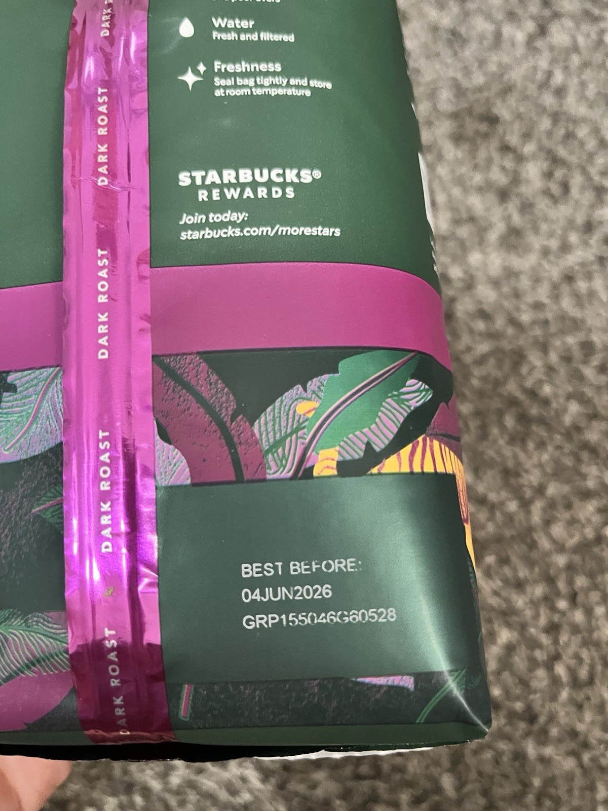 6 Bags Starbucks Sumatra Dark Roast Ground 6.75LB Coffee LOT 18 Oz each bag drip