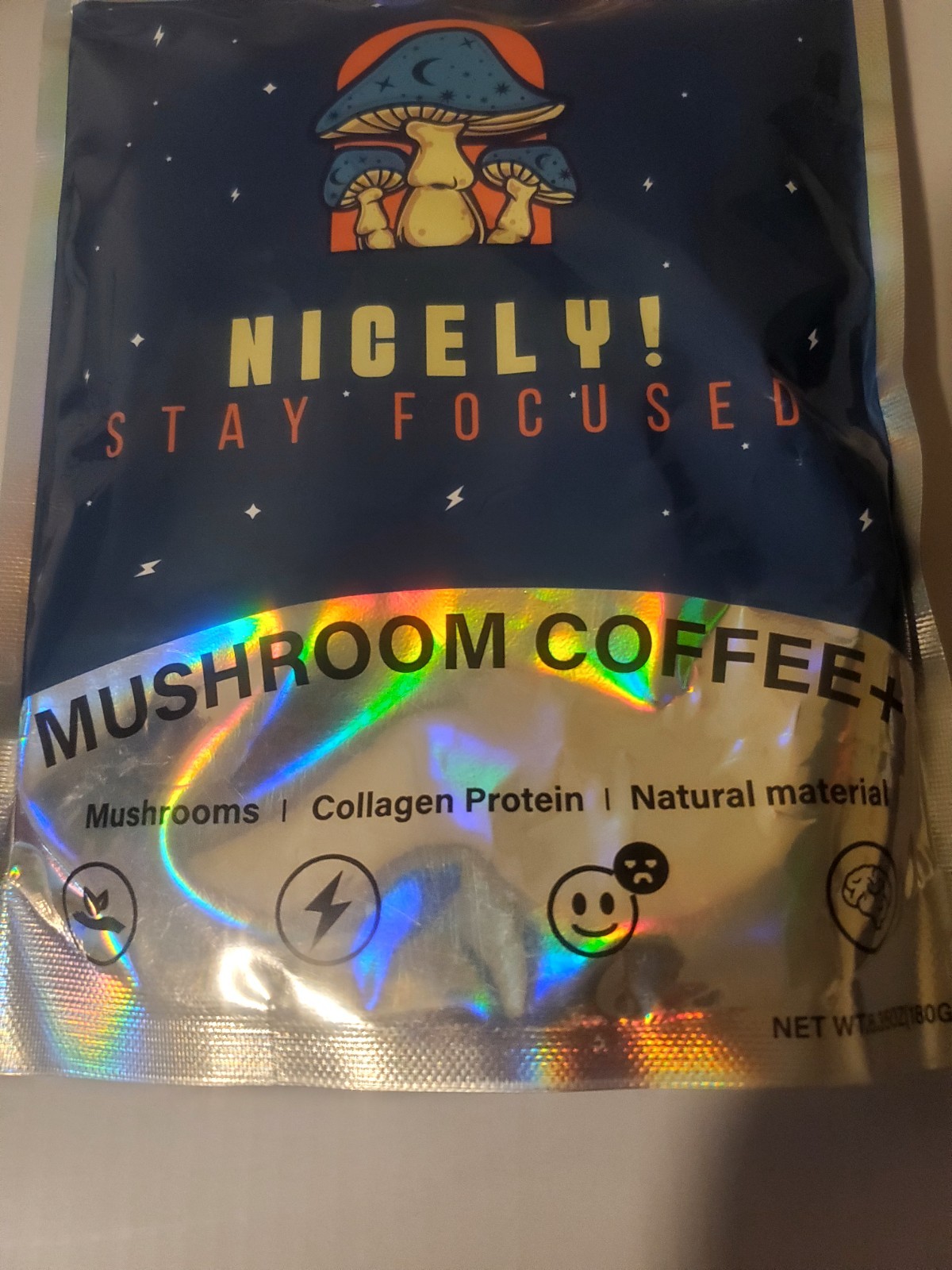 Mushroom Coffee Nicely! Stay Focused 6.35oz Resealable Package Unopened Lot Of 2