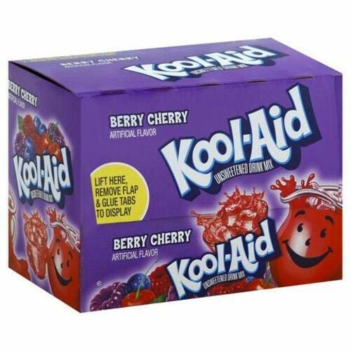 Kool-Aid Berry Cherry Flavored Unsweetened Caffeine Free Powdered Drink Mix,