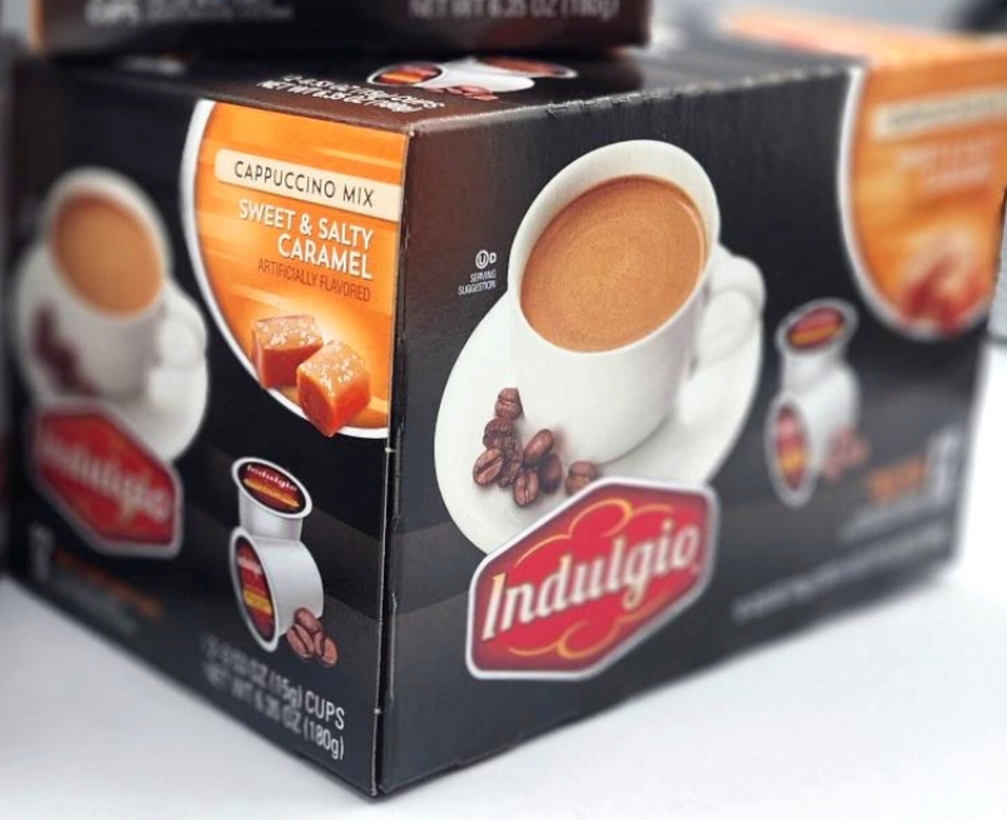 12 Indulgio SWEET & SALTY CARAMEL Cappuccino K-Cup Coffee Pods Keurig-1 box 2026