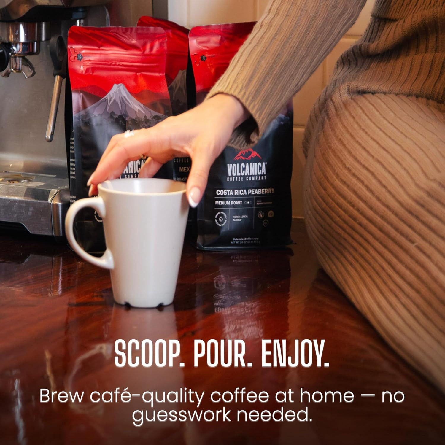 Costa Rica Coffee, Tarrazu Original, Ground, Medium Roast, Fair Trade, Fresh Roa