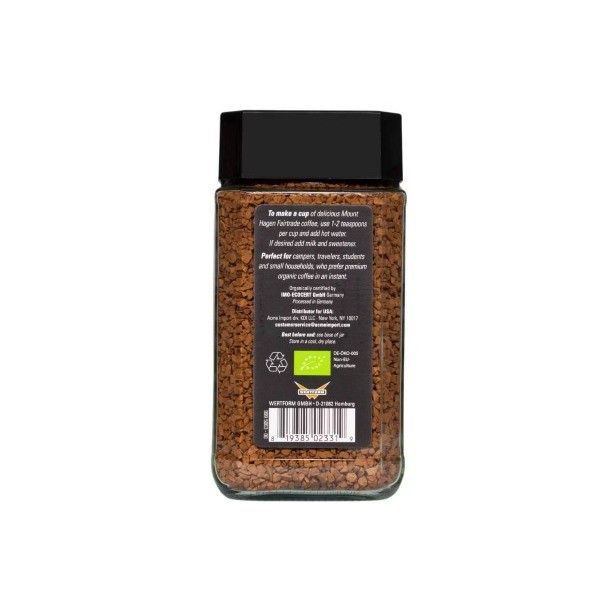 Organic Fairtrade Freeze Dried Medium Roast Instant Coffee – 3.53oz