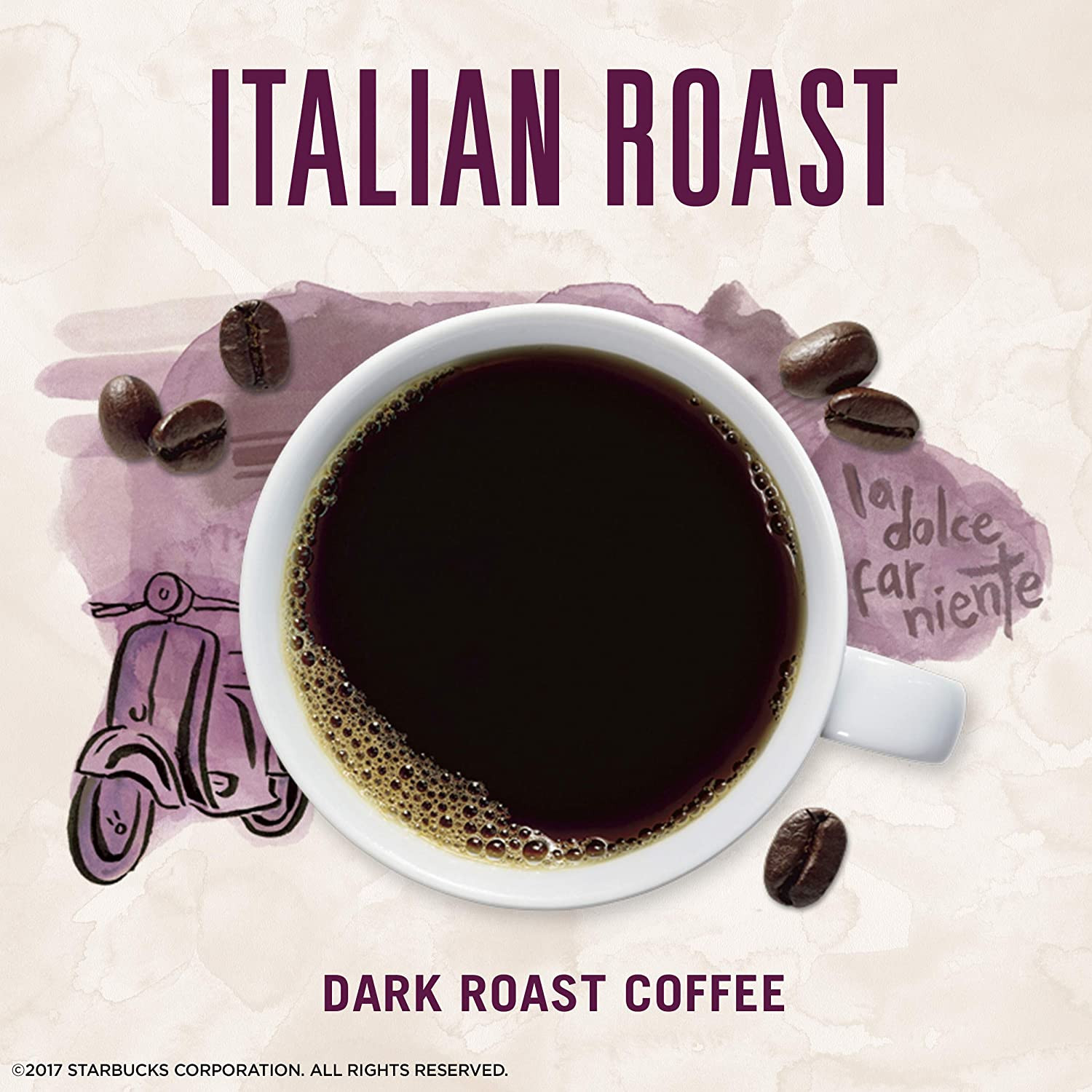 Starbucks via Instant Coffee Dark Roast Packets French 100% Arabica 50 Packets