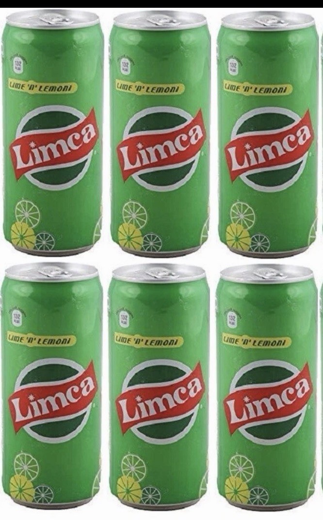 6 Cans Limca Lime And Lemon Indian Drink 300ml Each Can Soft Drink