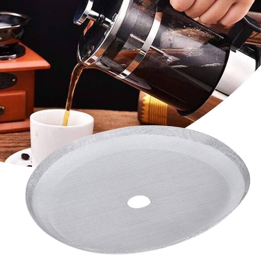 5Pcs Universal French Press Filter Screen 3″ 304 Stainless 3 Inches, Silver