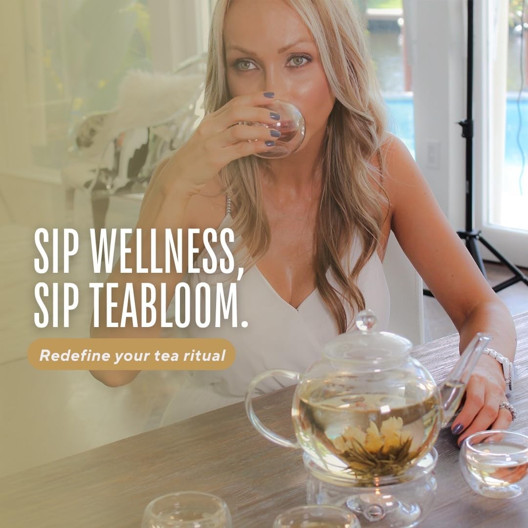 Teabloom Flowering Tea – 12 Unique Varieties of Fresh Blooming 12 Count