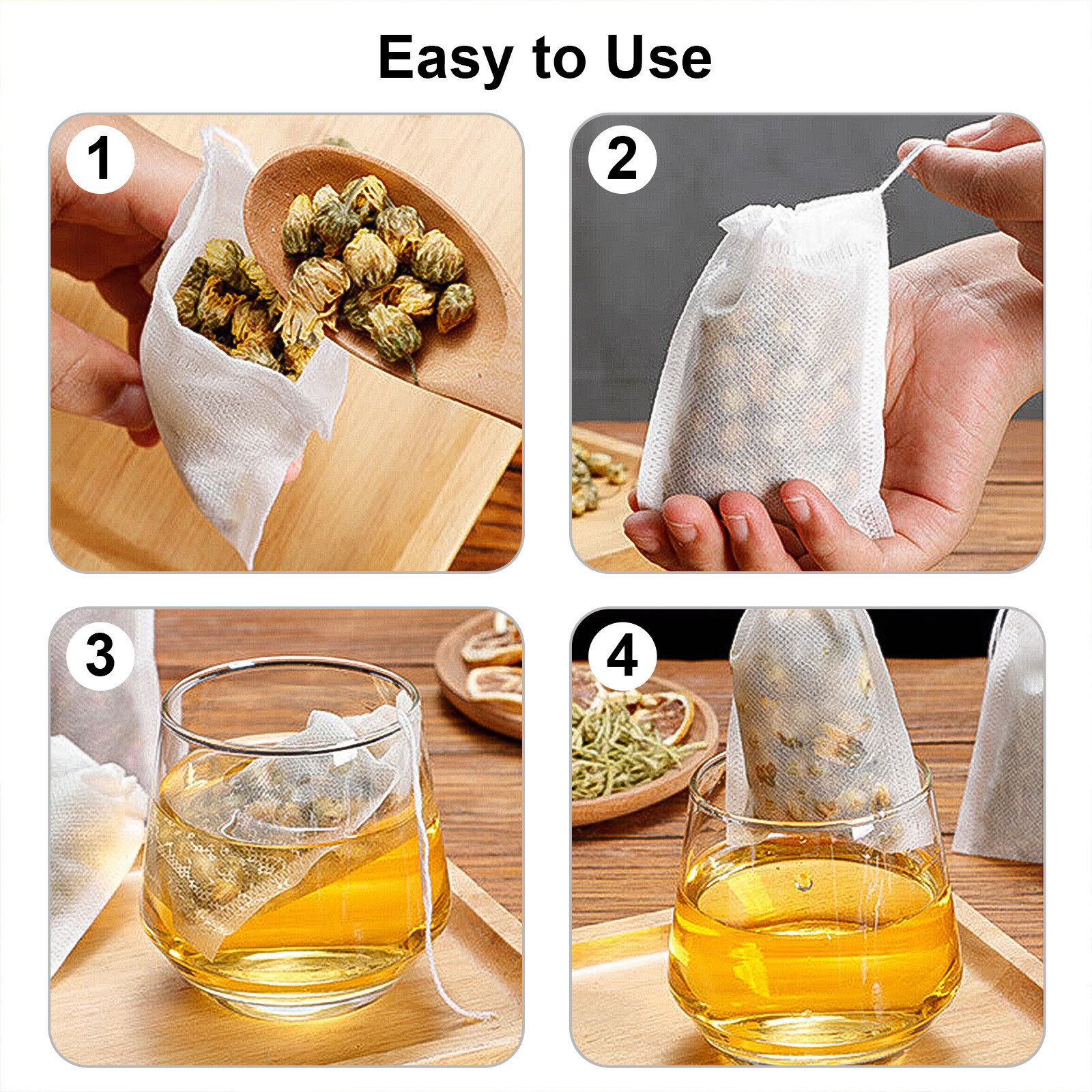 500pcs Tea Filter Bags Disposable Empty Tea Bags Tea Infusers Bag for Loose Leaf