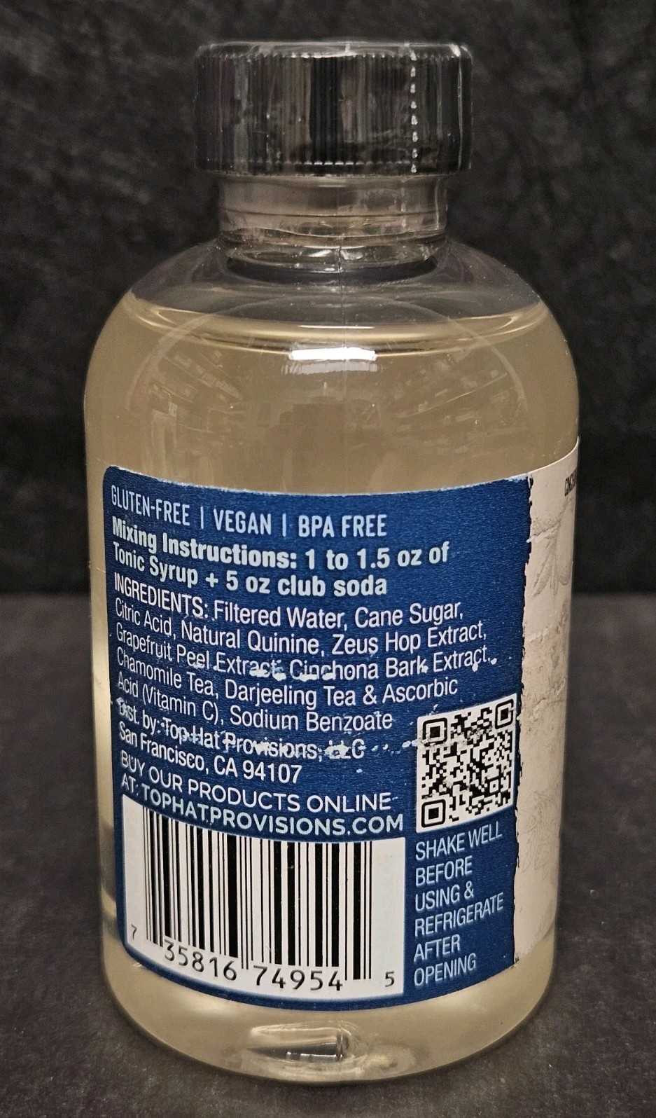 Top Hat Provisions East India Tonic Syrup 4 Fl. Oz.