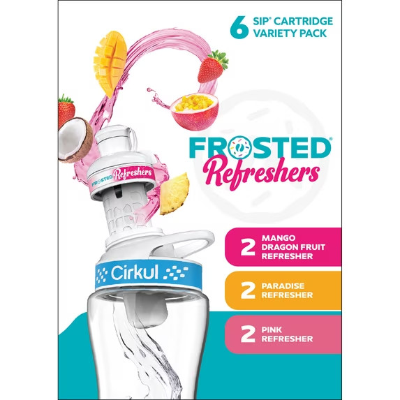 Cirkul Frosted Refreshers Flavor Cartridge Variety Pack, Drink Mix, 6-Pack (2 Pi