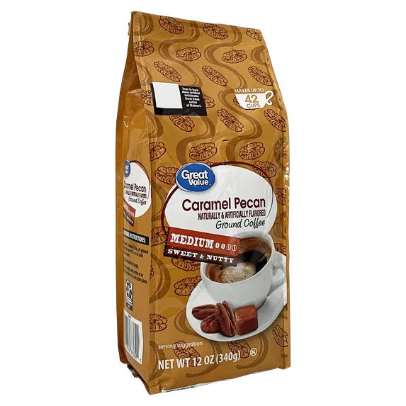 Great Value Medium Roast Ground Coffee with all flavor , 12 oz