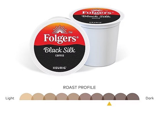 Folgers Black Silk Coffee, Dark roast, 96 count. Free Shipping