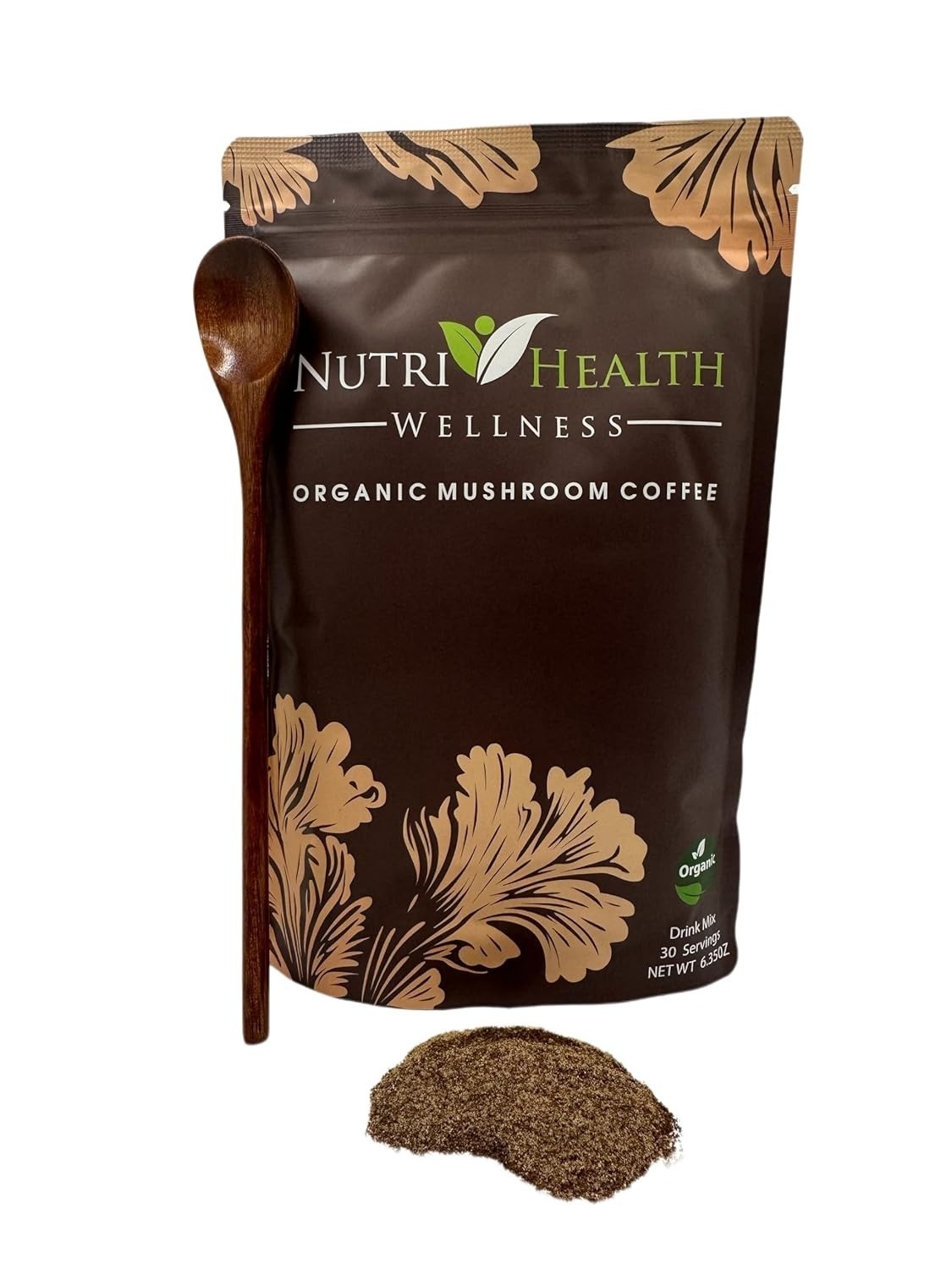 Organic Mushroom Coffee Drink Mix 30 Servings 6.35 oz By Nutri Health Wellness