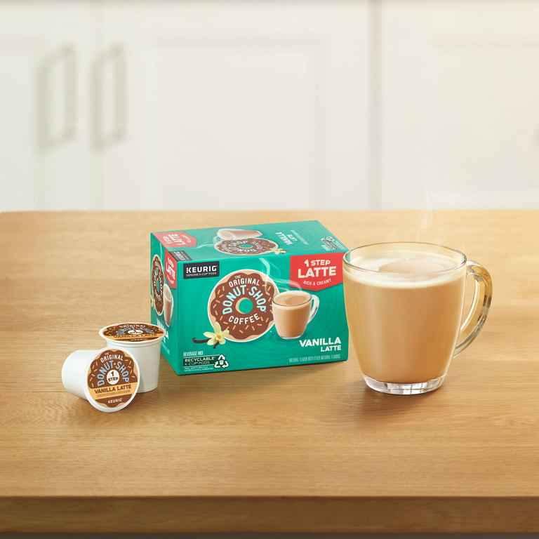 The Original Donut Shop, Vanilla Latte Flavored Keurig K-Cup Coffee Pods, 10 Ct