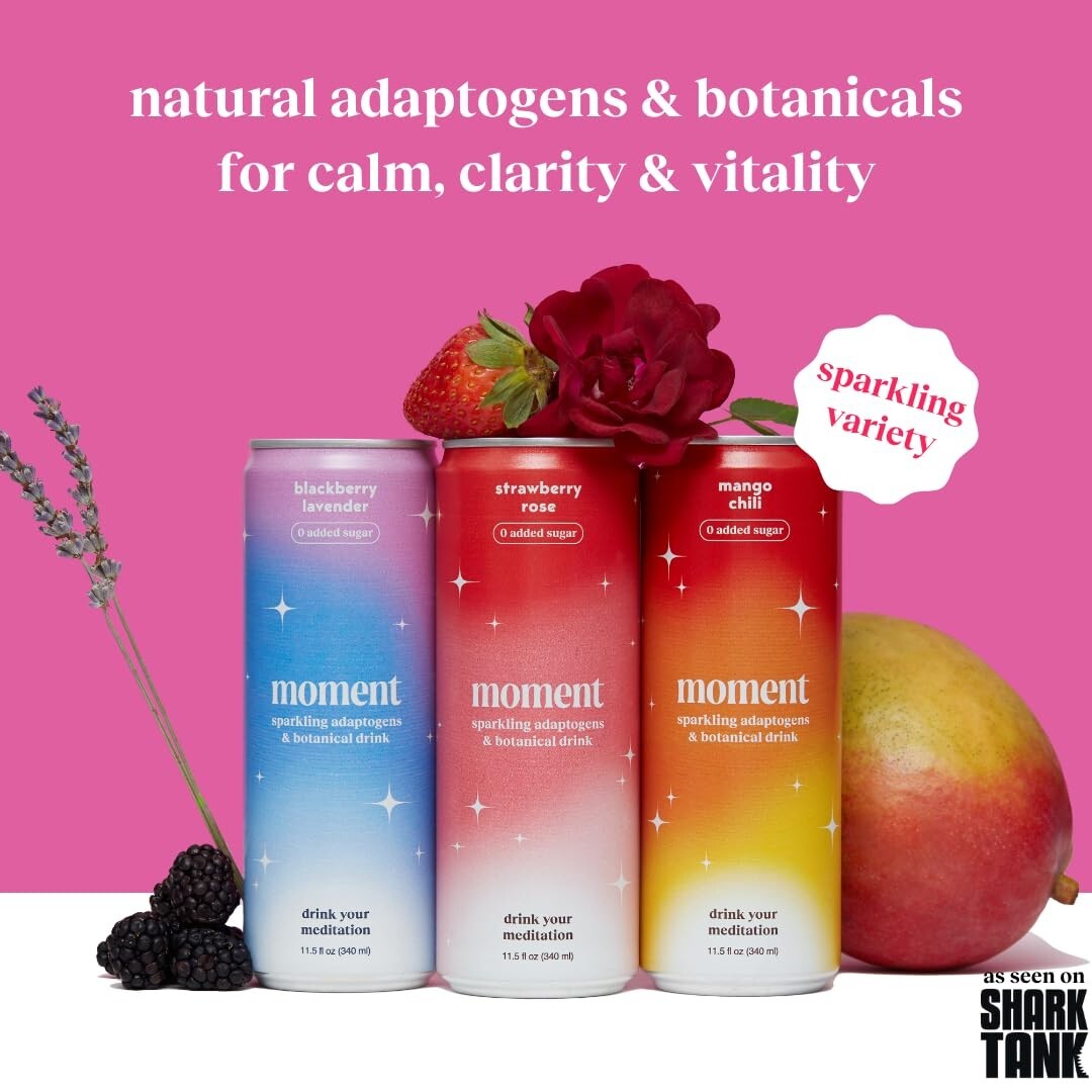 “Moment Botanical Soda – Fruity Sparkling Drinks for Calm, Clarity & Zero Sugar
