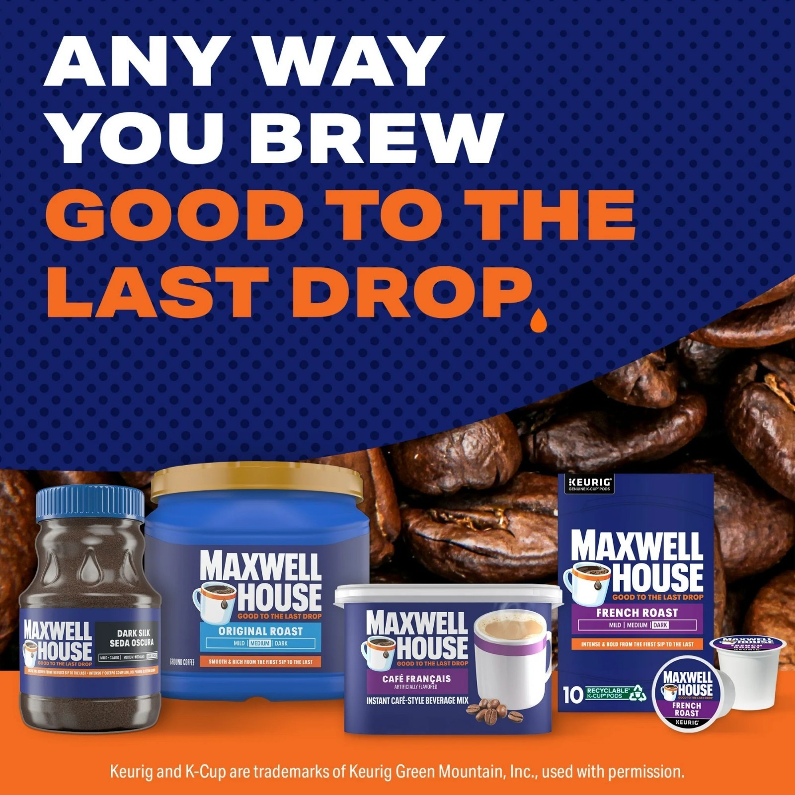 Maxwell House International Cafe FRANCAIS Style Beverage Mix 7.6 oz (Pack of 16)