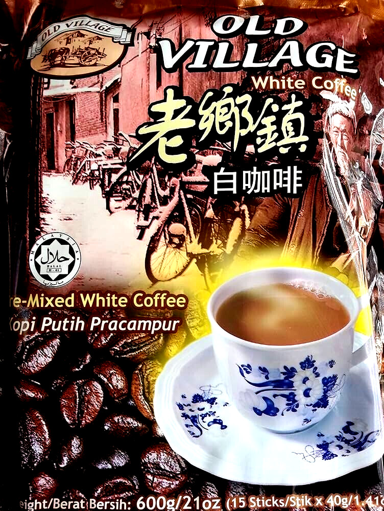 Old Village 3-In-1 Instant Premix White Coffee 15 Sticksx40g(Pack of 24)~7/2025