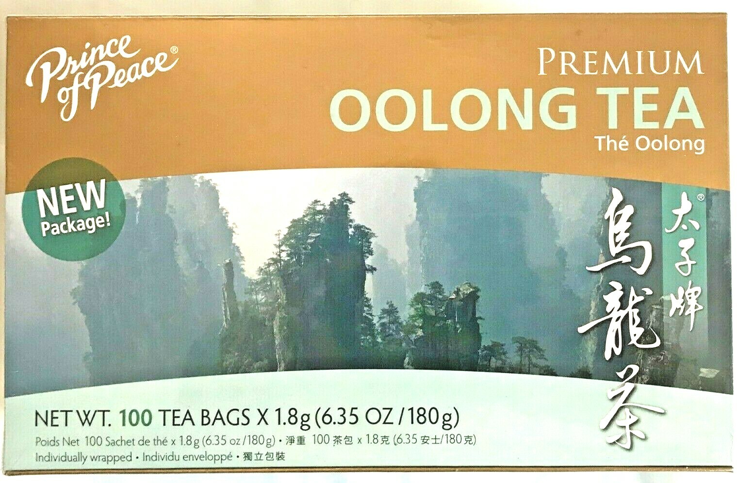 Prince of Peace Premium Oolong Tea 6.35Oz/180g – 100 Tea Bags x 1.8g