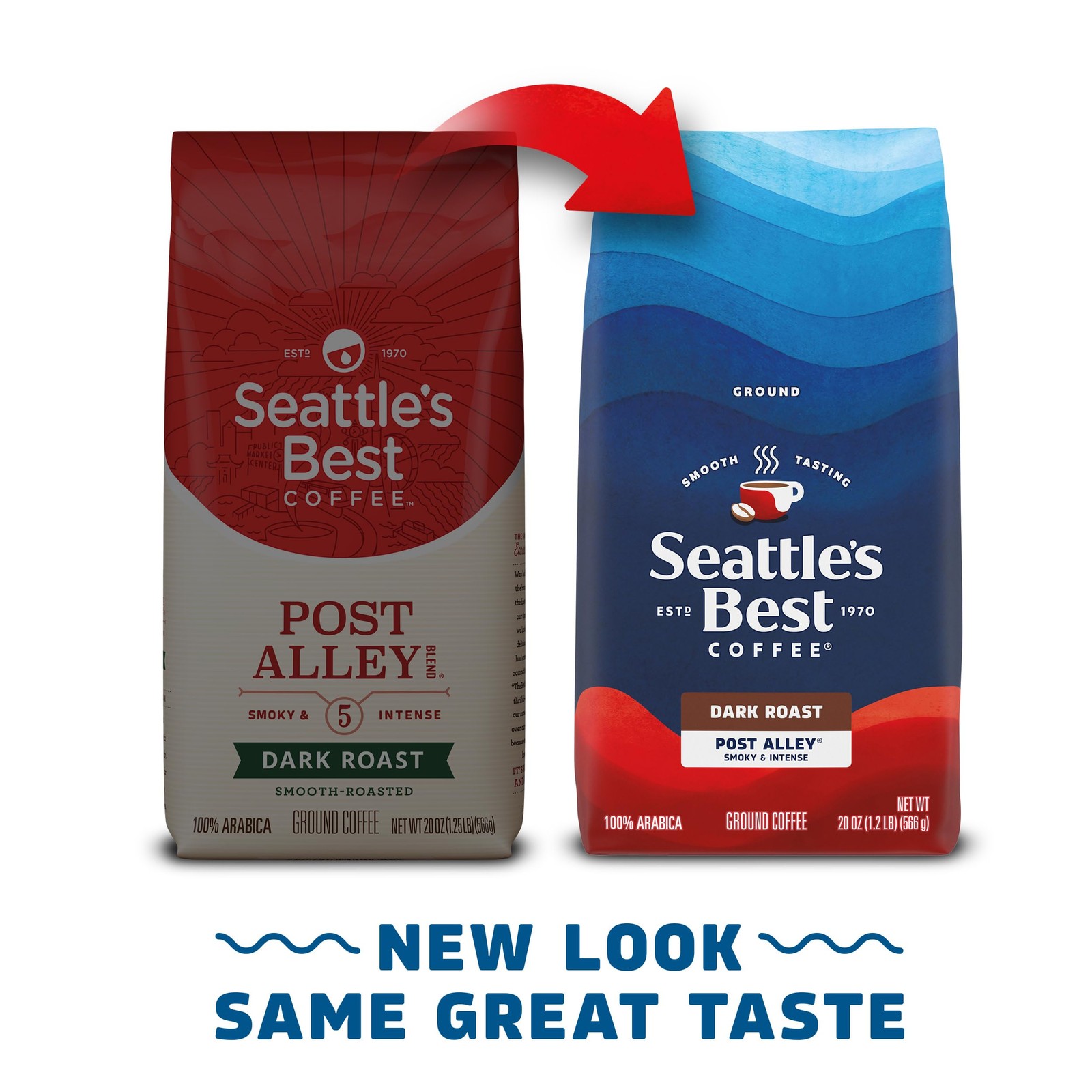 Post Alley Dark Roast Ground Coffee, 20 oz Bag
