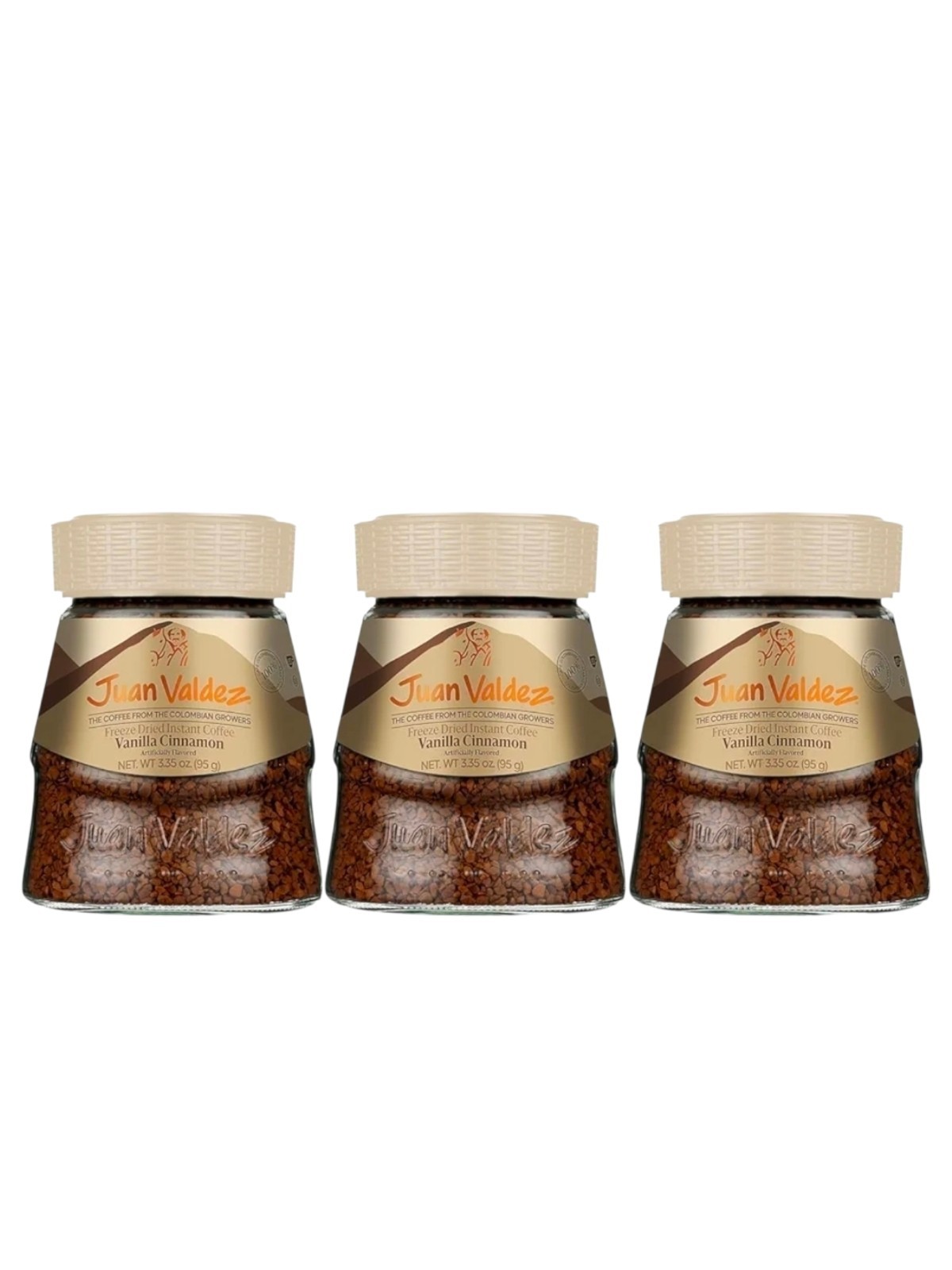Juan Valdez Vanilla Instant Coffee 3.5 OZ Premium Colombian (Pack of 3)