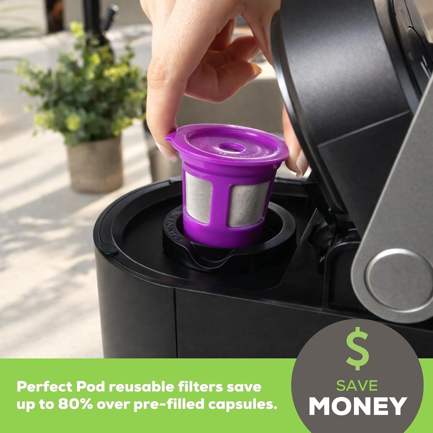 1-Stream Cafe save Reusable K Cup Pod Coffee Filters – Refillable Coffee Pod Cap